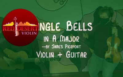 Jingle Bells, by James Pierpont,  in A Major (Violin and Guitar)